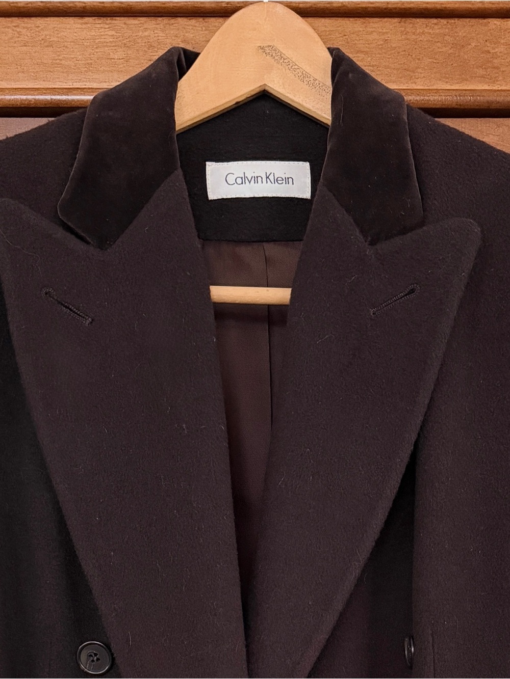 Women’s Vintage Calvin Klein/Neiman Marcus Dark Chocolate Brown Full Length Coat